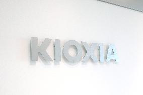 Kioxia signboard and logo